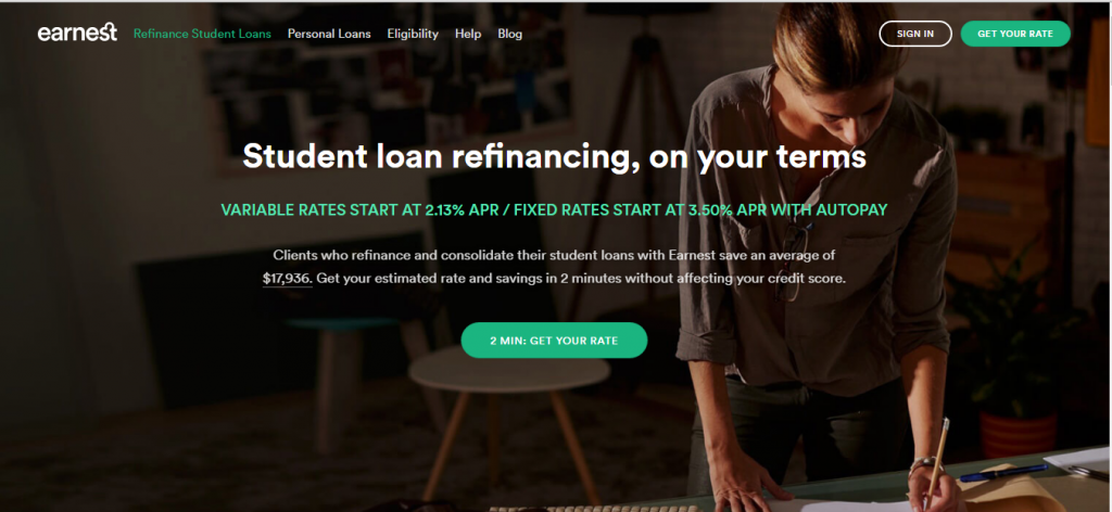 best banks that offer student loans - Earnest