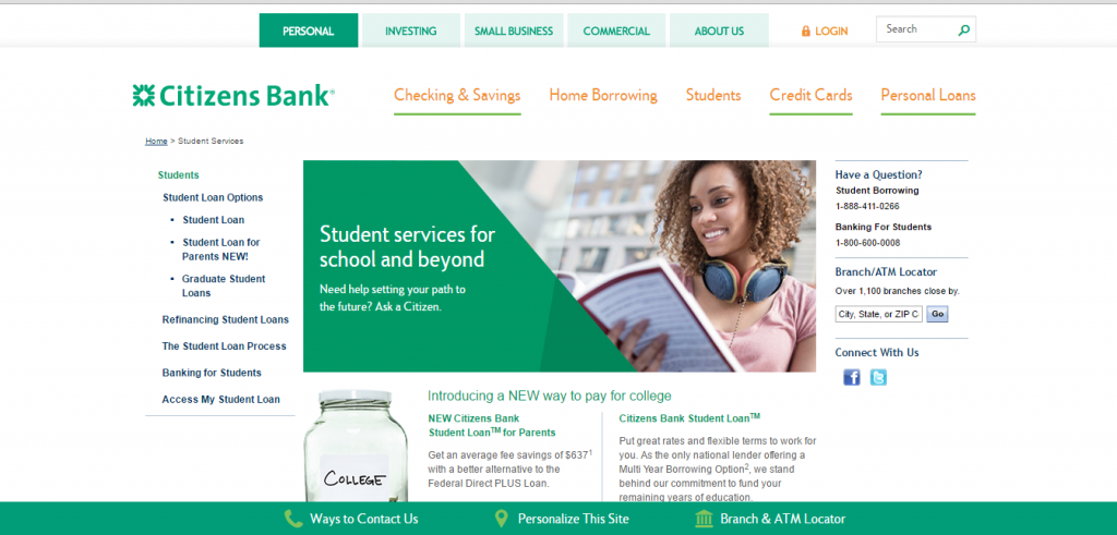 best banks that offer student loans - Citizens Bank