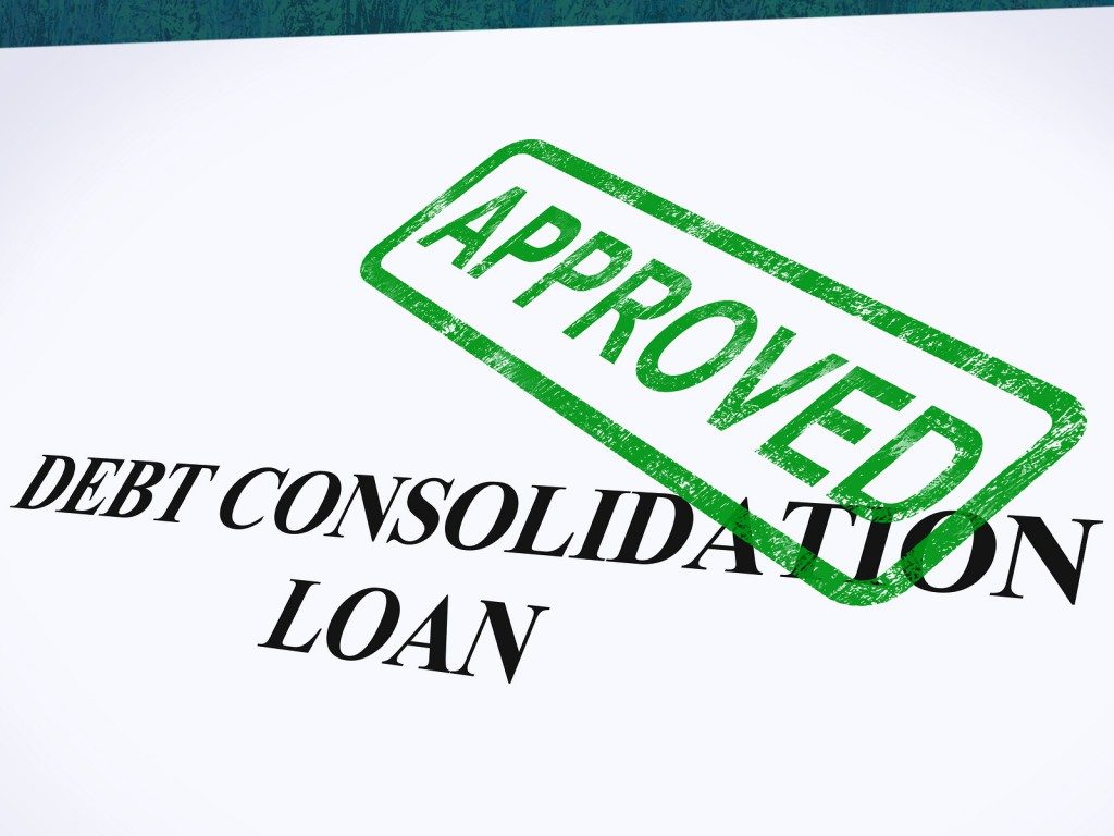 debt consolidation loan approved sign