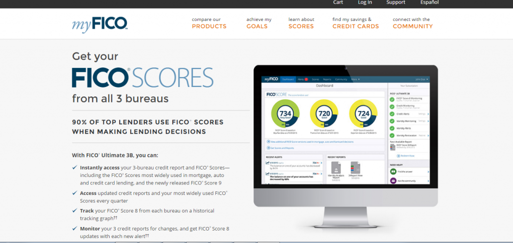 how to check your credit score on the myfico.com website