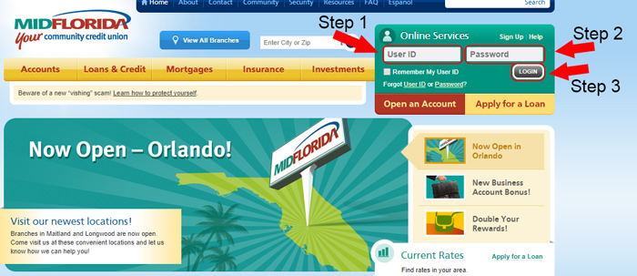 midflorida bank online banking login