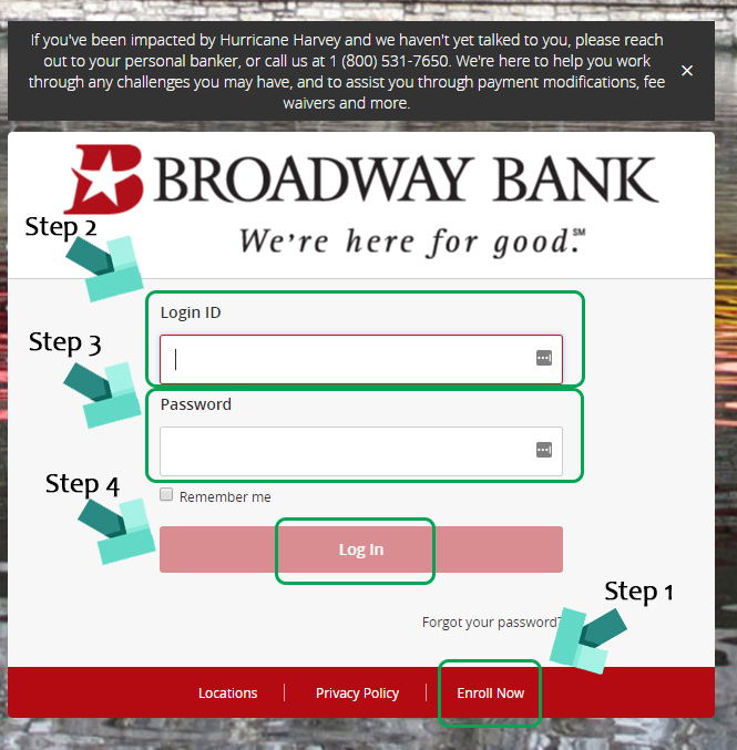 broadway bank landing page