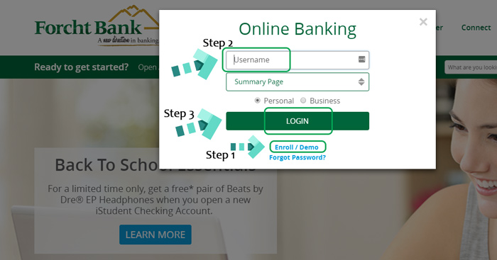 forch bank login page