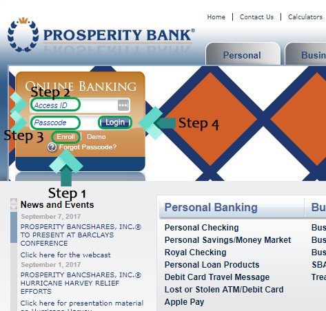 prosperity bank login