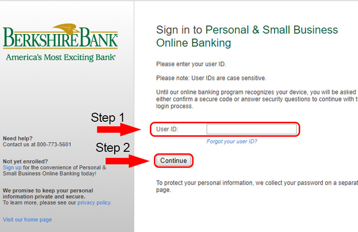 berkshire bank online banking login