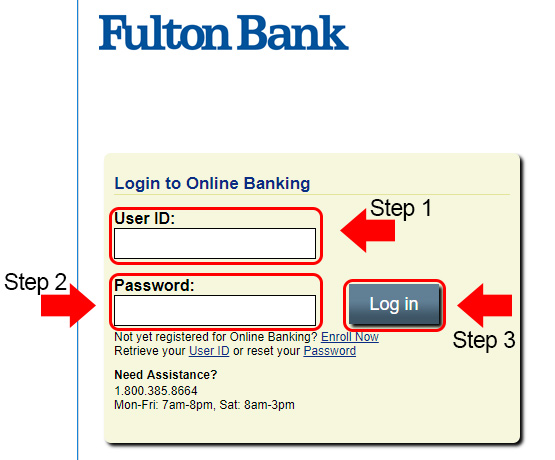 fulton bank online account login